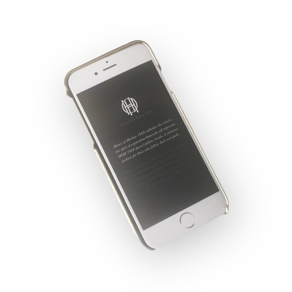 new House of Harlow 1960 ☏ Logo iPhone 6 / 7 / 8 Case ☏ Grey + Gold Metallic ☏ - Picture 4 of 13